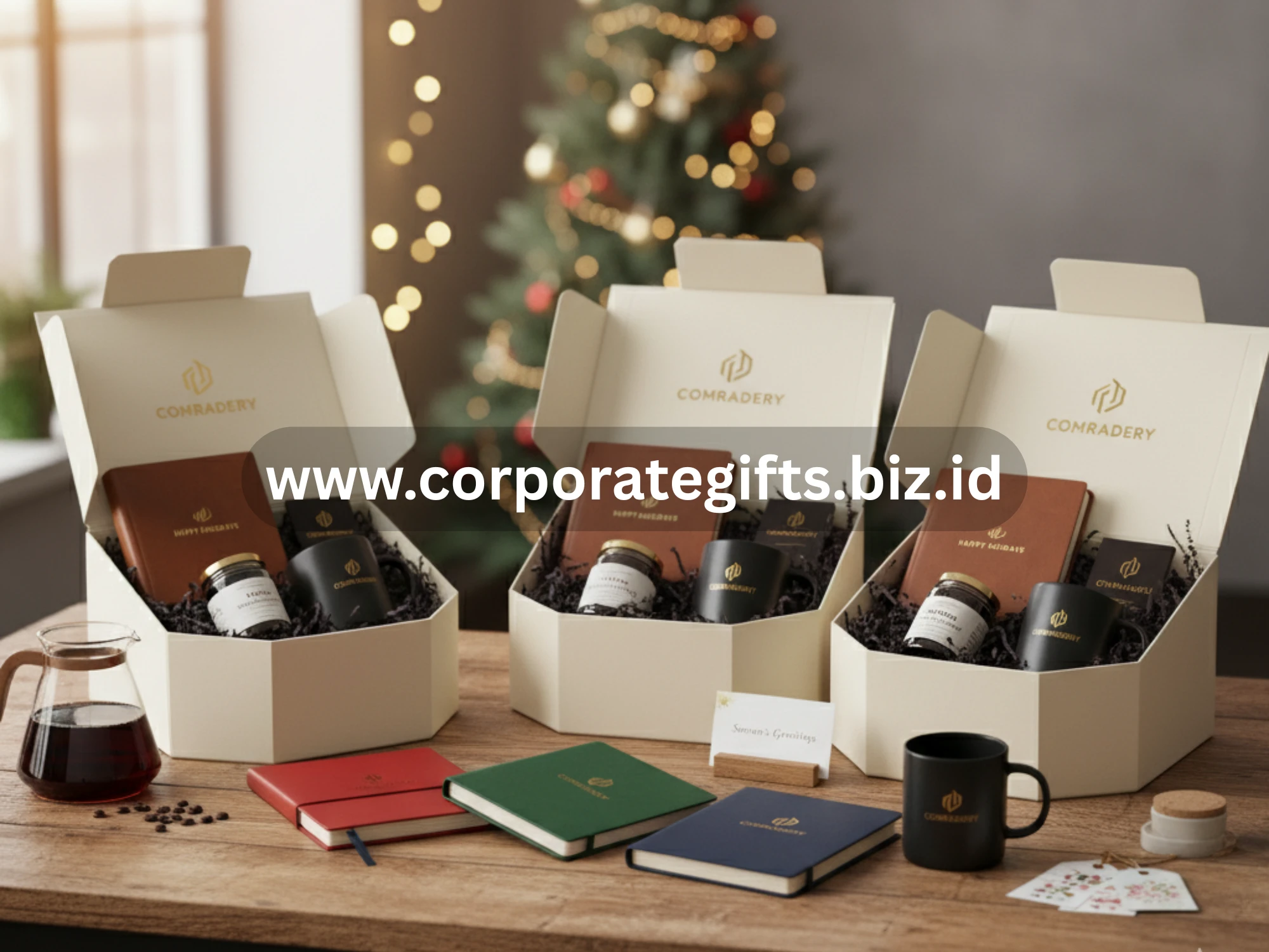 Hampers akhir tahun elegan untuk karyawan dengan desain premium